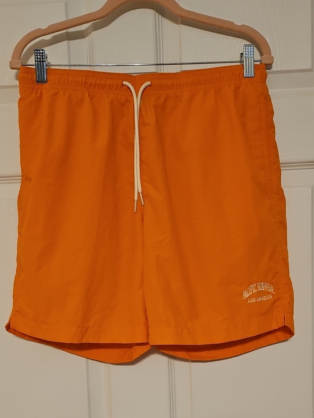 Pacific Sunwear Pacsun Men's Bright Orange Swim Trunks with Drawstring